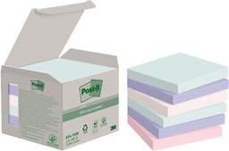 [TIM-654GBN] Memoblok Post-it recycled nature 76 x 76 mm 100 vellen assorti (6)