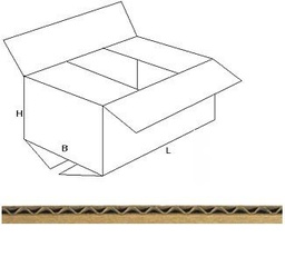 [TIM-8010300] Verzenddoos enkele golf 305x220x250mm bruin