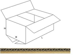 [TIM-8250134] Verzenddoos anderhalve golf 305x215x250mm bruin