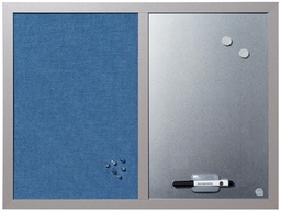 [TIM-MX04429] Combinatiebord Bisilque 60x45cm textiel/magnetisch blauw