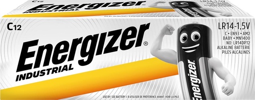 [TIM-E1070] Batterij Energizer Industrial Alkaline C/LR14/E93 (12)