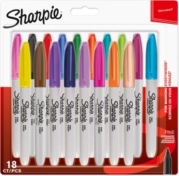 [TIM-1996112] Permanent marker Sharpie Electro Pop fijne ronde punt 1mm assorti (18)