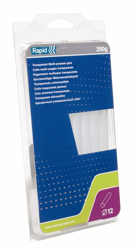 [ESS-40107362] Lijmpatroon Rapid Ø12x190mm universeel transparant (14) blister