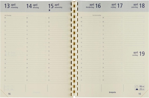 [AGE-1179900] Vulling agenda Brepols 2026 Optivision Large Nederlandstalig 1 week/2 pagina's