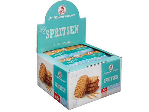 [TIM-38602] Koeken Spritsen De Molen individueel verpakt 38 gr