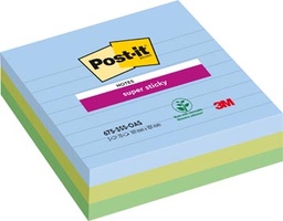 [TIM-675SSOA] Memoblok Post-it Super Sticky Notes XL Oasis 101 x 101 mm 70 vel gelijnd assorti 3 blokken