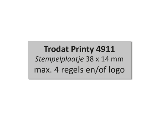 [TRO-TPL4911] Tekstplaatje voor Trodat Printy 4911 met inktkussen