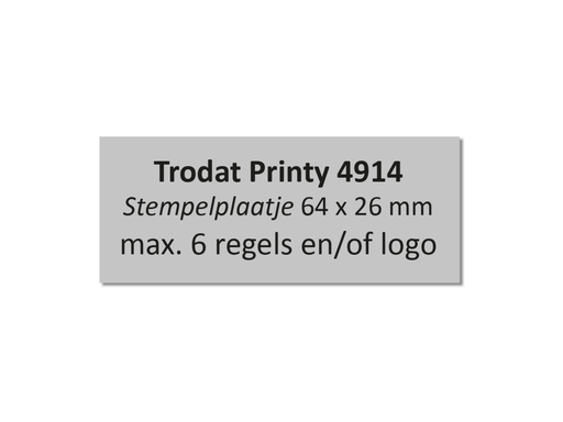 [TRO-TPL4914] Tekstplaatje voor Trodat Printy 4914 met inktkussen
