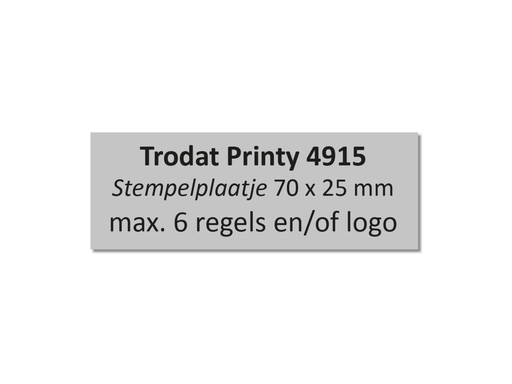 [TRO-TPL4915] Tekstplaatje voor Trodat Printy 4915 met inktkussen