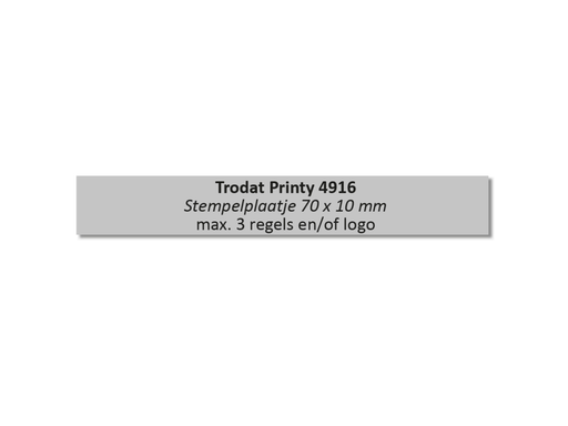 [TRO-TPL4916] Tekstplaatje voor Trodat Printy 4916 met inktkussen