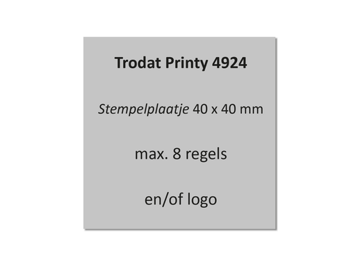 [TRO-TPL4924] Tekstplaatje voor Trodat Printy 4924 met inktkussen