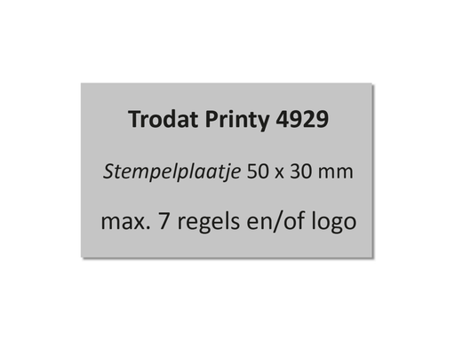[TRO-TPL4929] Tekstplaatje voor Trodat Printy 4929 met inktkussen