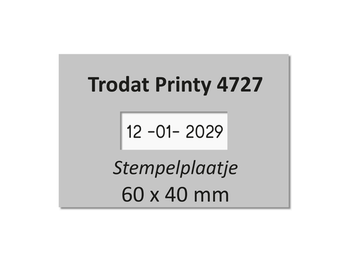 [TRO-TPL4727] Tekstplaatje Trodat Printy 4727 met inktkussen