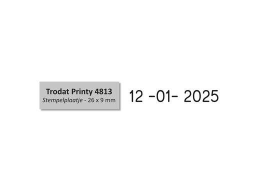 [TRO-TPL4813] Tekstplaatje Trodat Printy 4813 met inktkussen