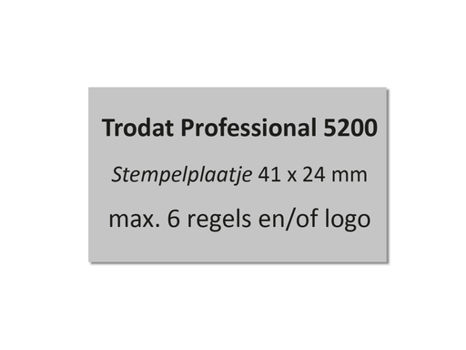 [TRO-TPL5200] Tekstplaatje Trodat Professional 5200 met inktkussen