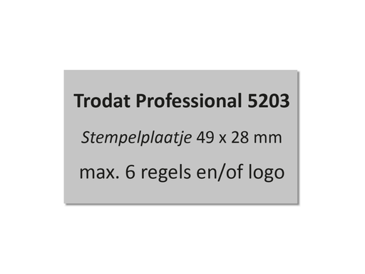 [TRO-TPL5203] Tekstplaatje Trodat Professional 5203 met inktkussen