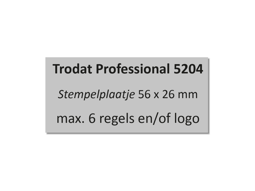 [TRO-TPL5204] Tekstplaatje Trodat Professional 5204 met inktkussen
