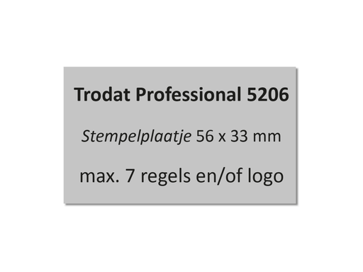 [TRO-TPL5206] Tekstplaatje Trodat Professional 5206 met inktkussen