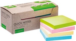 [TIM-KF17324] Quick Notes Recycled pastel Q-Connect 76 x 76 mm 100 vel assorti (12)