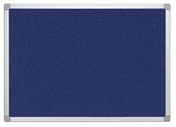 [TIM-KF04154] Textielbord met aluminium frame Q-Connect 60 x 45 cm Blauw