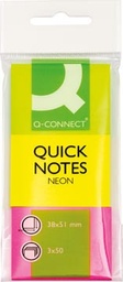 [TIM-KF01224] Quick Notes Q-Connect 38 x 51 mm 50 vel Neonkleuren