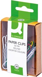 [TIM-KF02026] Papierklemmen Q-Connect 50 mm Gekleurd (30)