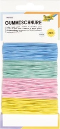 [TIM-137040] Folia elastiek touw, 5m ,4 stuks in assorti pastelkleuren