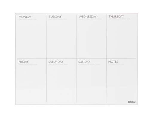 [TIM-4320] Desq Magnetische weekplanner Ft 45x60cm