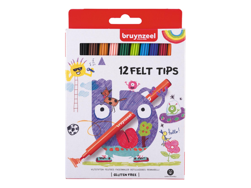 [TIM-6121112] Viltstift Bruynzeel uitwasbaar (12)
