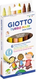 [TIM-F527000] Giotto Turbo Maxi Skin Tones viltstiften (6)