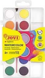 [TIM-J80012] Jovi Waterverf, doos van 12 napjes + penseel