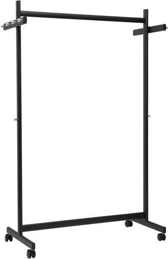 [TIM-9424190] Kledingrek Maul Samba 173x115x51cm HxBxD mobiel max. 40kg met 8 haken zwart RAL9004