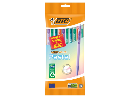 [TIM-512127] Vulpotlood Bic Bicmatic 0,7mm assorti pastel (10)