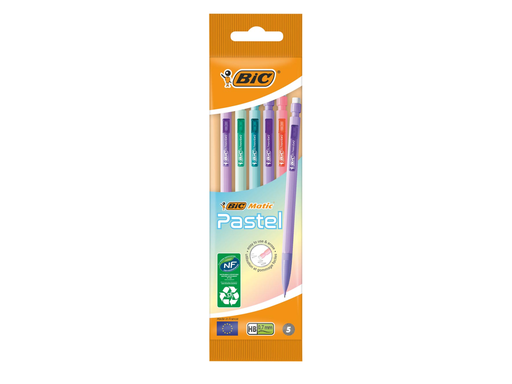 [TIM-511027] Vulpotlood Bic Bicmatic 0,7mm assorti pastel (5)