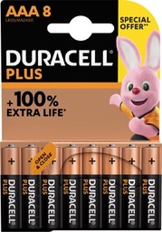 [TIM-4141384] Batterij Duracell Plus 100% AAA (8)