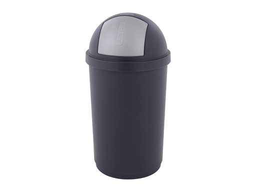 [TIM-VB01379] Vuilnisbak Curver met push-deksel 50L blauw en grijs