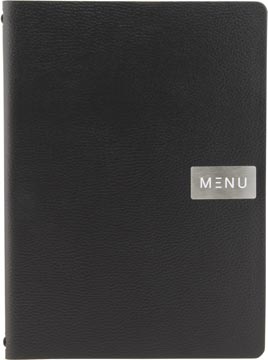 [TIM-5284063] Menukaart Securit leather Raw A4 zwart