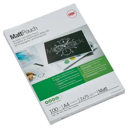 [ACCO-3747240] Lamineerhoes GBC A4 2x75µ mat (100)