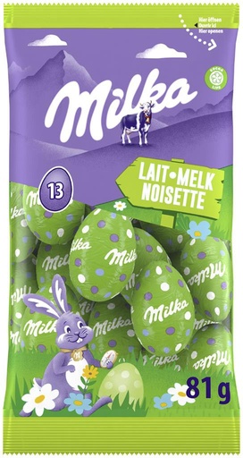 [TIM-56352] Paaseitjes Milka melk hazelnootjes zakje 81g