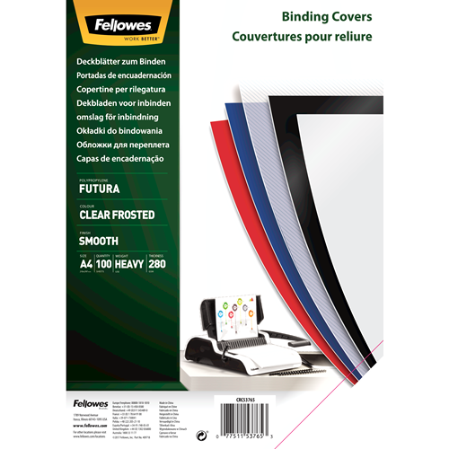 [FEL-5376501] Schutblad Fellowes PP A4 280 micron transparant mat (100)