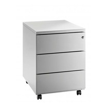 [MUB-LADEBLOK05] Ladenblok op wieltjes Bisley metaal 420x565x500mm 3 laden wit