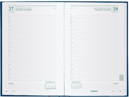 [AGE-3377829] Agenda Brepols Ecoday Kazar 133x208mm viertalig blauw 2025 1 dag/pagina boekgebonden