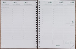 [AGE-3377843] Agenda Brepols Ecotiming Kazar 171x220mm zestalig blauw 2025 1 week/2 pagina's spiraalgebonden