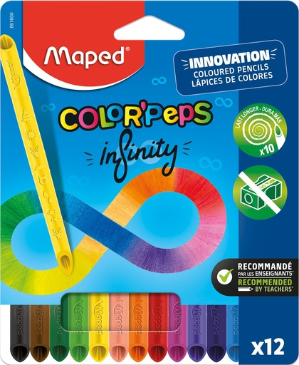 [TIM-M861600] Kleurpotlood Maped Color'Peps Infinity assorti (12)