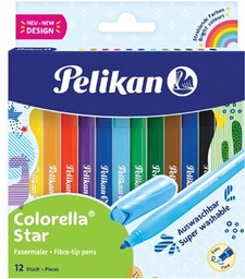 [TIM-822305] Viltstift Pelikan Colorella Star assorti (12)