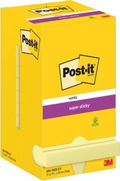 [TIM-7129155] Memoblok Post-It Super Sticky Notes 76x76mm 90vel geel (12)(654ssy)