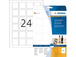 [HER-9642] QR code etiket Herma 24 etik/blad A4 40x40mm wit ondoorzichtig (25)