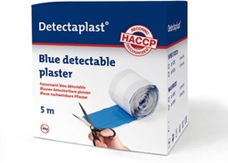 [TIM-8055] Pleister Detectaplast Universal metaal detecteerbaar 6cmx5m op rol blauw