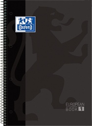 [TIM-1430269] Spiraalschrift Oxford School Classic Europeanbook karton A4+ geruit 160blz zwart