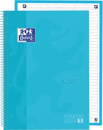 [TIM-4138327] Spiraalschrift Oxford School Touch Europeanbook karton A4+ gelijnd 160blz pastel blauw